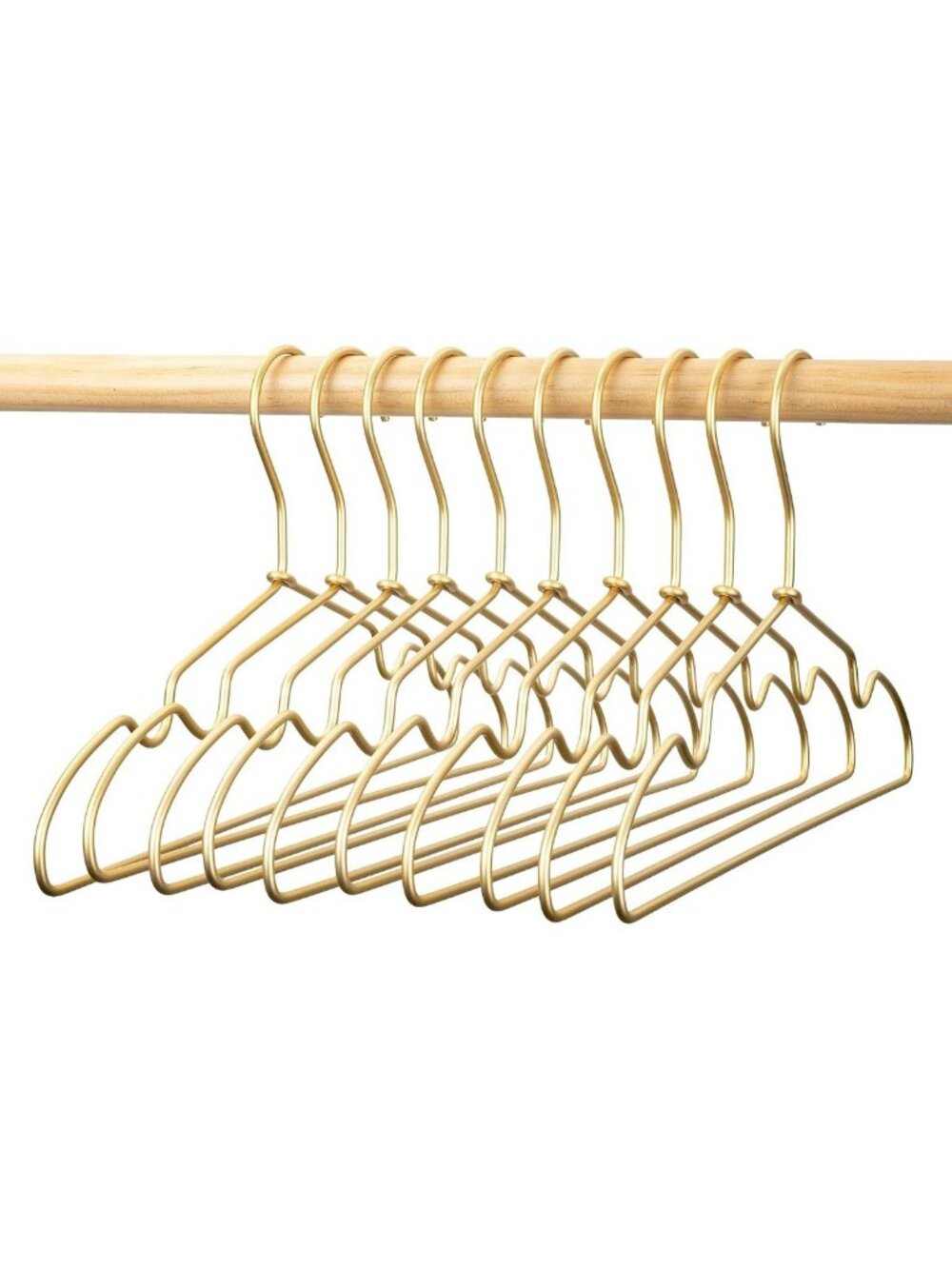 30-Pack Matte Gold Non-Slip Kids Hangers - Space-Saving Closet Storage for
